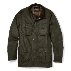NWT Barbour Corbridge M Waxed Jacket Olive Green Men's Field Rain Thornproof